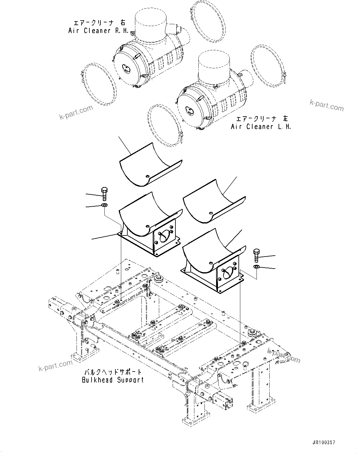 Komatsu parts book diagram for WA800-8E0 S/N 84001-UP: BULKHEAD, BRACKET(#83001-)