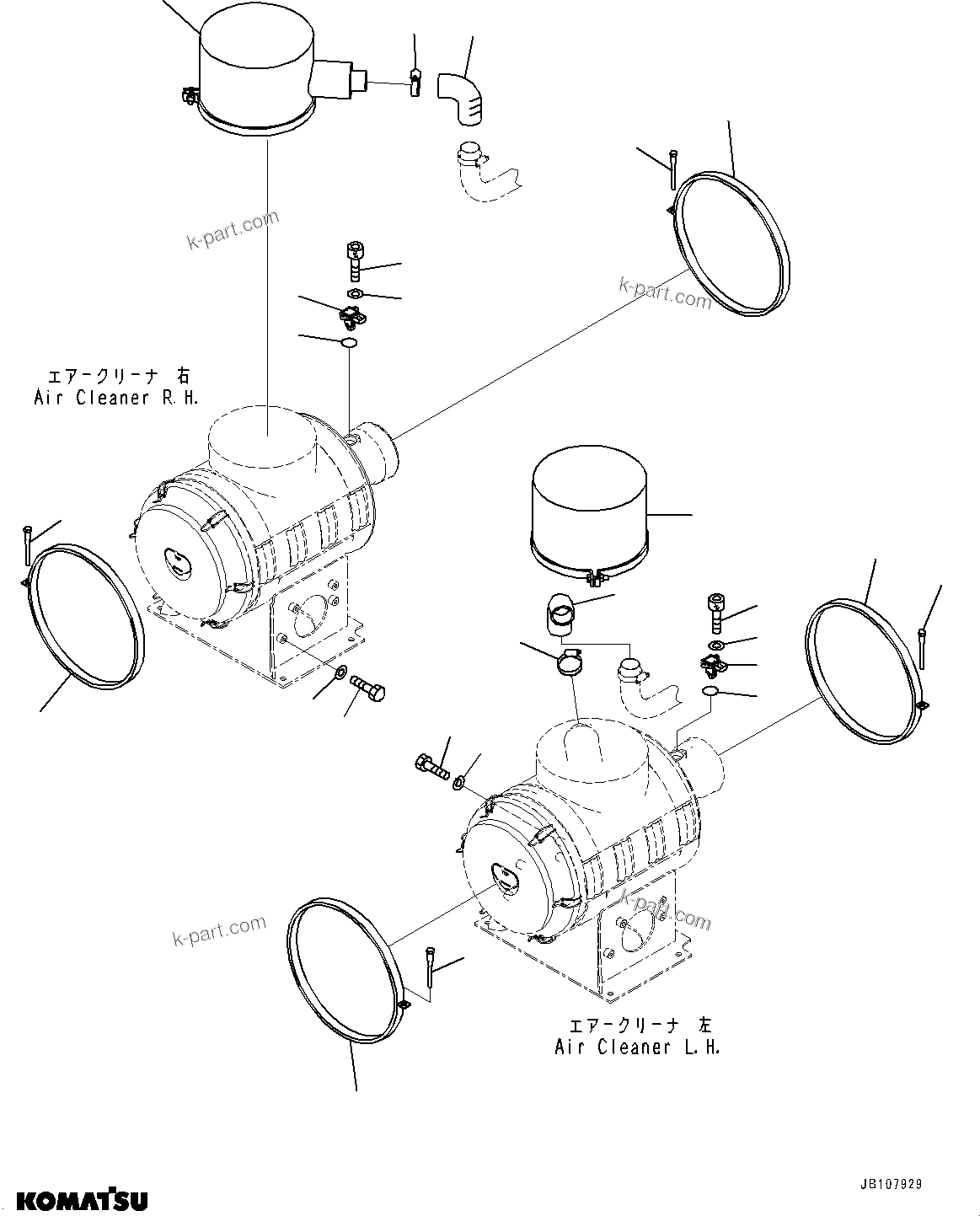Komatsu parts book diagram for WA800-8E0 S/N 84001-UP: BULKHEAD, SENSOR RELATED PARTS(#83001-)
