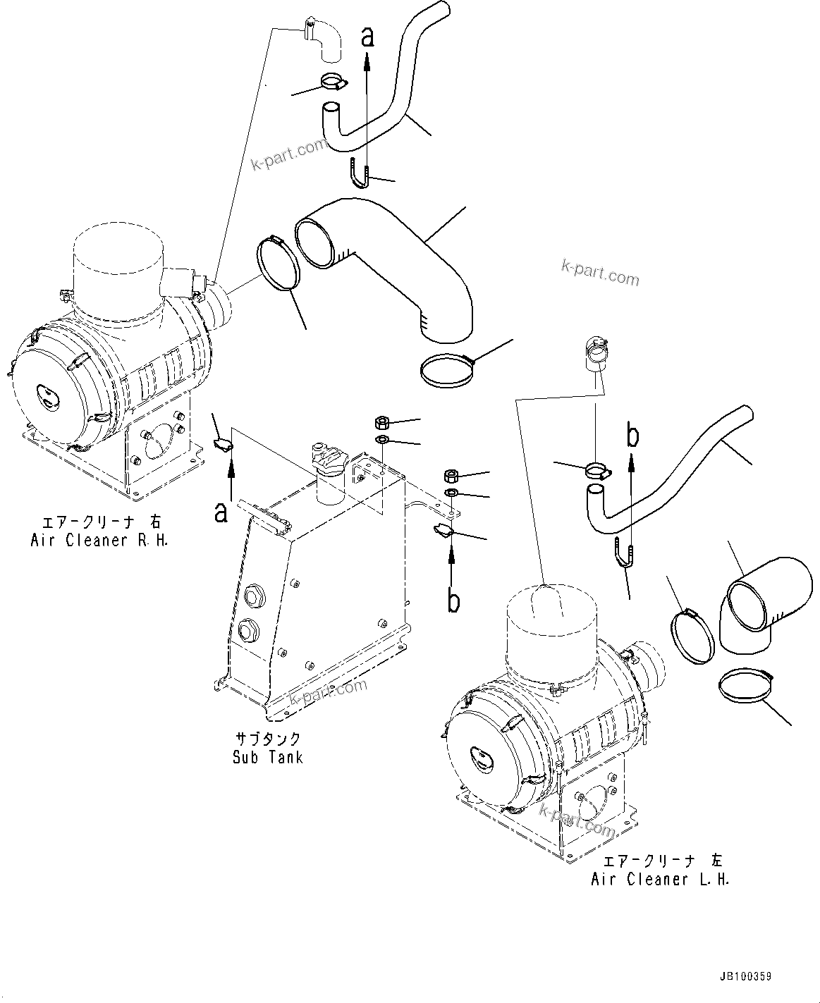 Komatsu parts book diagram for WA800-8E0 S/N 84001-UP: BULKHEAD, HOSE (1/6)(#83001-)