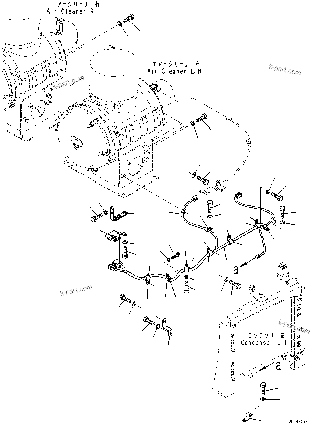 Komatsu parts book diagram for WA800-8E0 S/N 84001-UP: BULKHEAD, WIRING HARNESS (5/5)(#83003-)