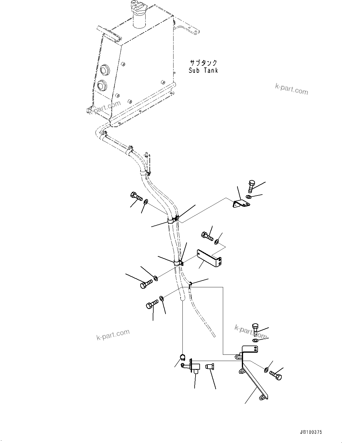 Komatsu parts book diagram for WA800-8E0 S/N 84001-UP: BULKHEAD, MOUNTING BOLT (2/2)(#83001-)