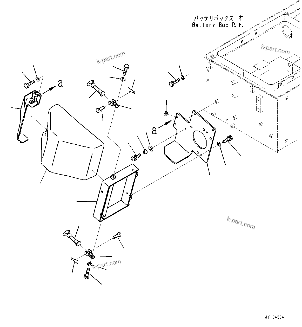 Komatsu parts book diagram for WA800-8E0 S/N 84001-UP: LADDER, TIRE STOPPER(#83001-)