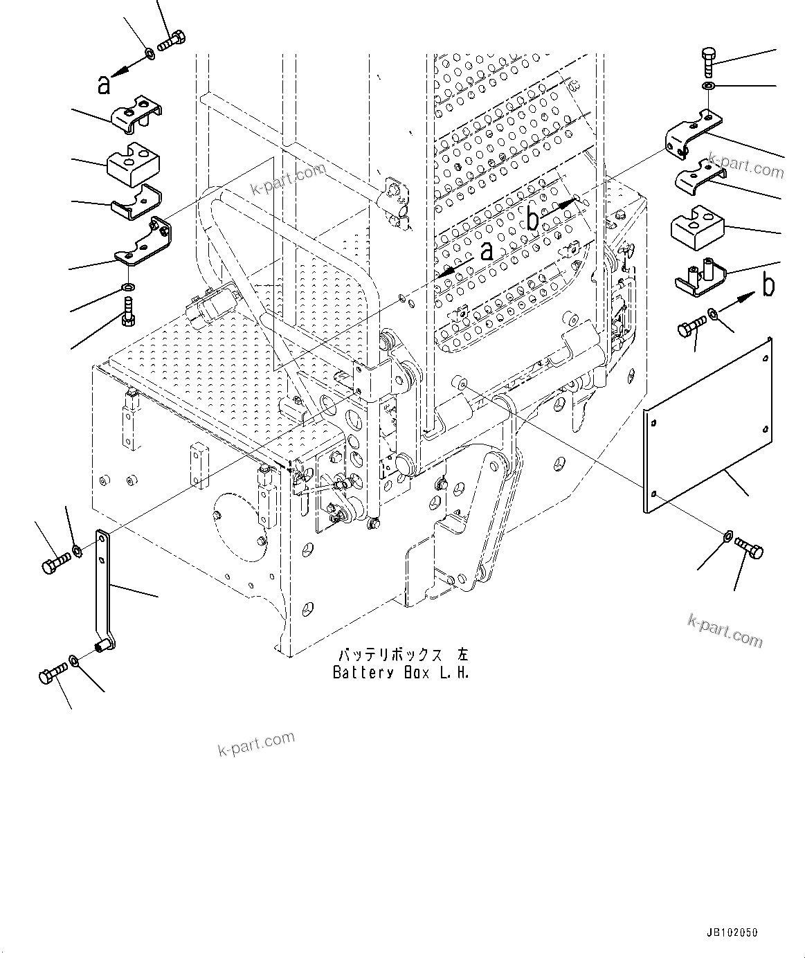 Komatsu parts book diagram for WA800-8E0 S/N 84001-UP: LADDER, POWER LADDER, STOPPER(#84001-)
