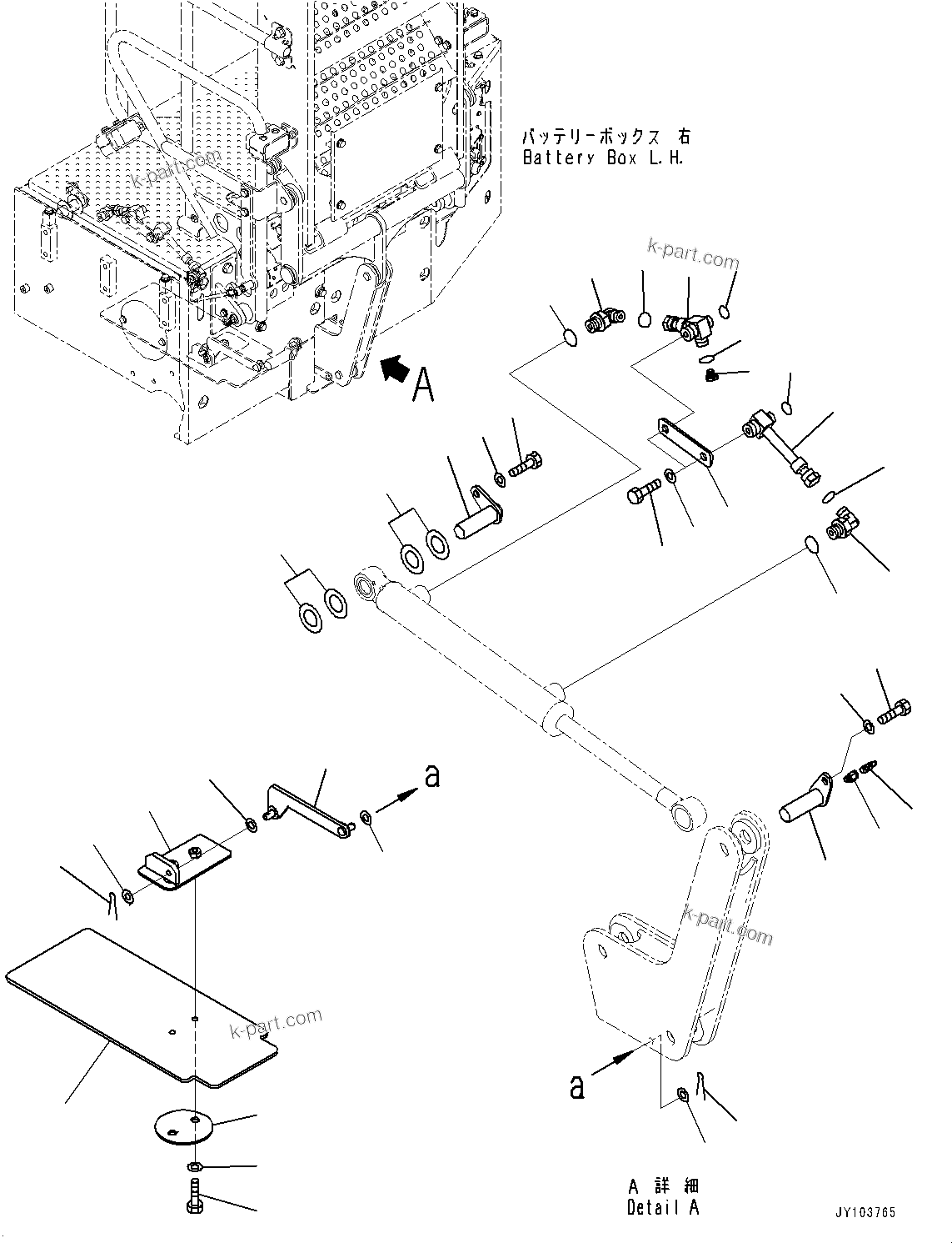 Komatsu parts book diagram for WA800-8E0 S/N 84001-UP: LADDER, POWER LADDER, CYLINDER RELATED PARTS (2/2)(#83001-)