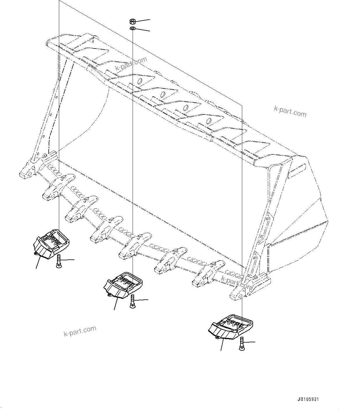Komatsu parts book diagram for WA800-8E0 S/N 84001-UP: SEGMENT EDGE, (#84001-)