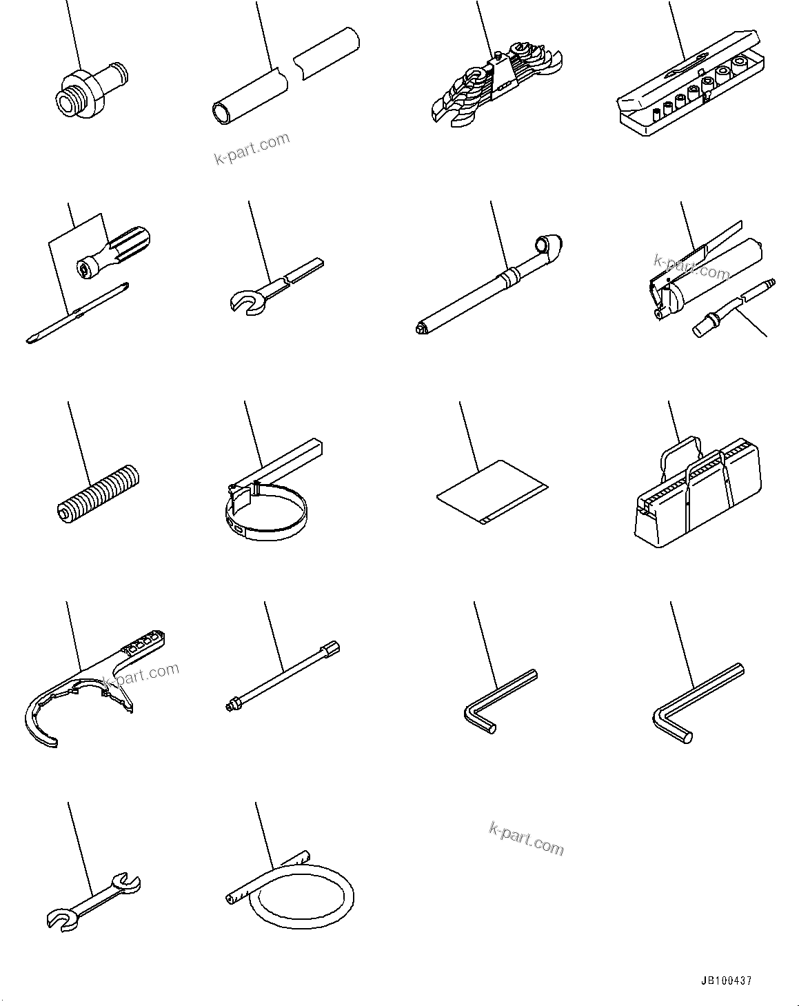 Komatsu parts book diagram for WA800-8E0 S/N 84001-UP: TOOL, (#83001-)