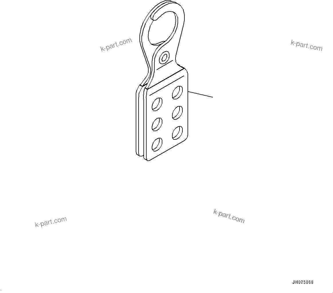 Komatsu parts book diagram for WA800-8E0 S/N 84001-UP: LOCK OUT HASP, (#83001-)