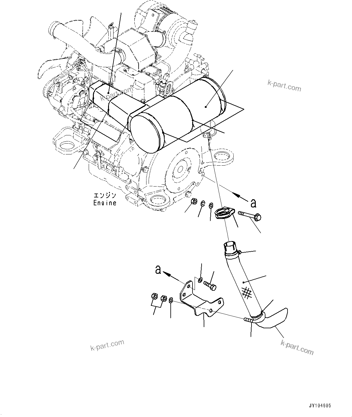 Komatsu parts book diagram for PC25MR-5 S/N 26001-UP: ENGINE RELATED PARTS, EXHAUST MUFFLER RELATED PARTS(#25001-)