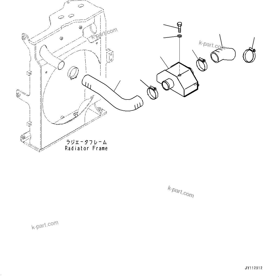 Komatsu parts book diagram for PC25MR-5 S/N 26001-UP: ENGINE RELATED PARTS, CHAMBER(#25295-)