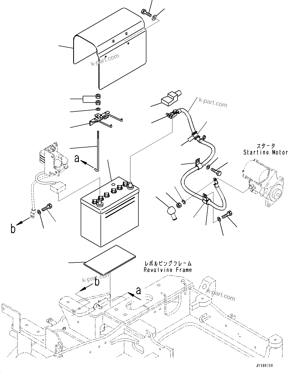 Komatsu parts book diagram for PC25MR-5 S/N 26001-UP: BATTERY, BATTERY(#25151-)