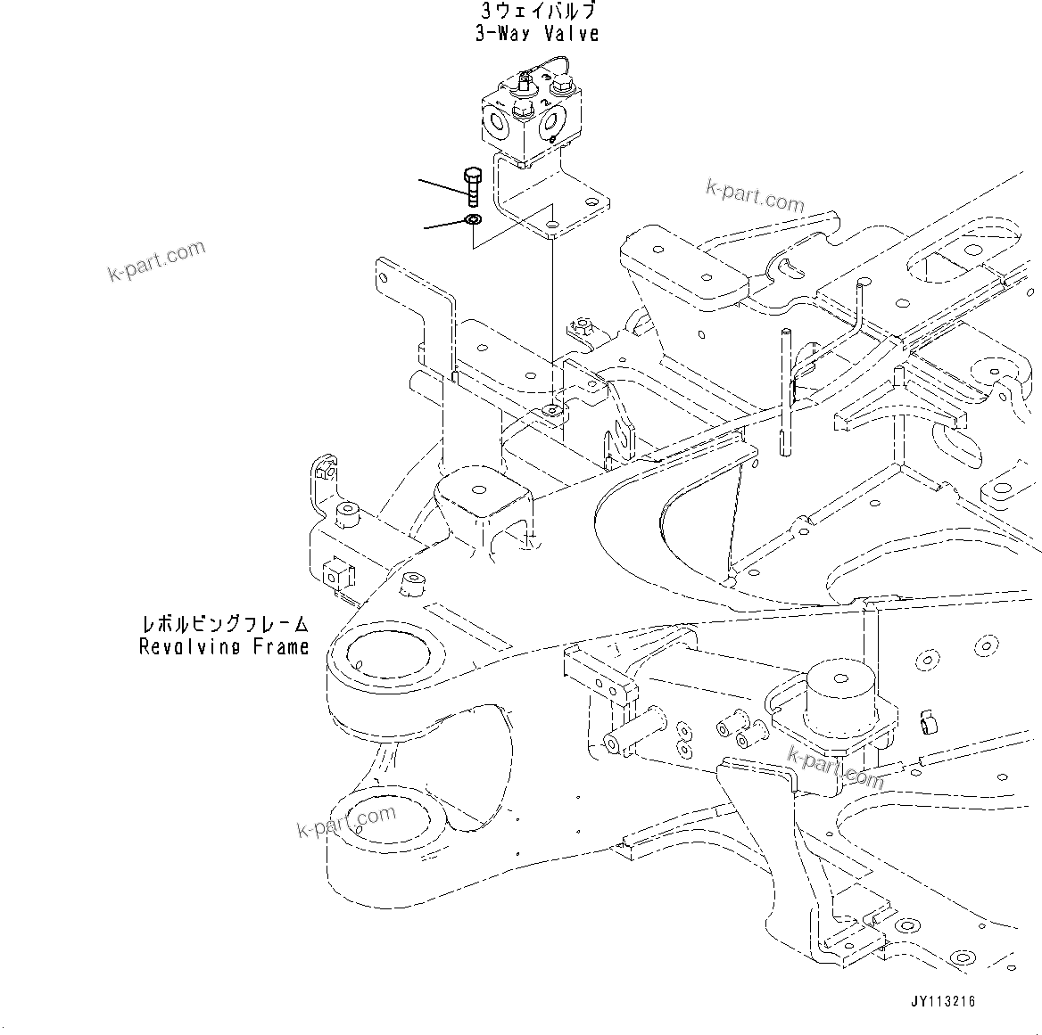 Komatsu parts book diagram for PC25MR-5 S/N 26001-UP: CONTROL VALVE, VALVE MOUNTING(#26001-)