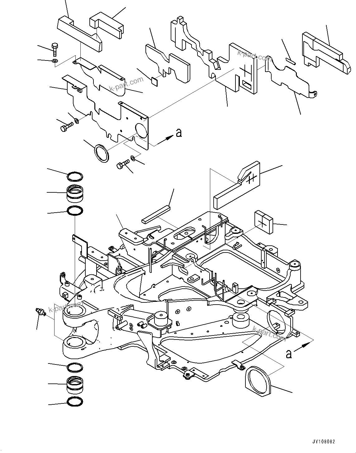Komatsu parts book diagram for PC25MR-5 S/N 26001-UP: REVOLVING FRAME, (WITH ROPS CAB, ARM CRANE)(#25130-)