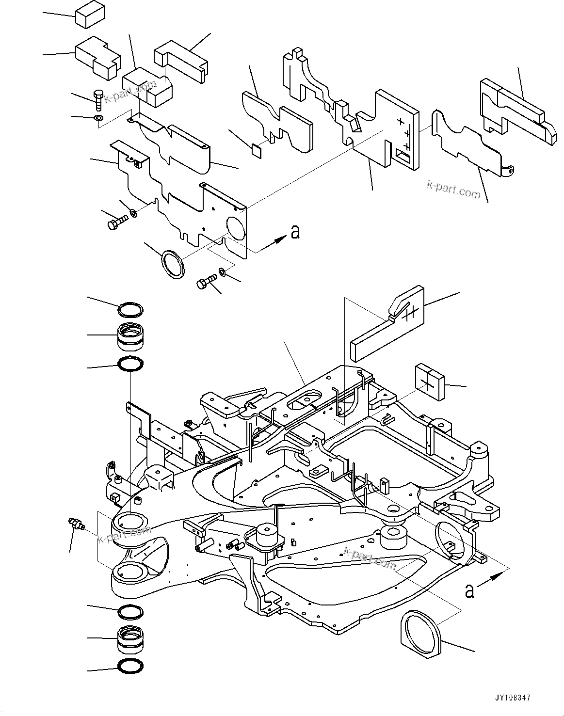 Komatsu parts book diagram for PC25MR-5 S/N 26001-UP: REVOLVING FRAME, (#25001-25000)