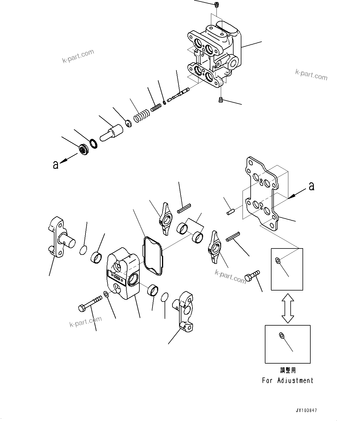 Komatsu parts book diagram for PC25MR-5 S/N 26001-UP: FLOOR FRAME, PPC VALVE (1/6) (FOR TRAVEL)(#26001-)
