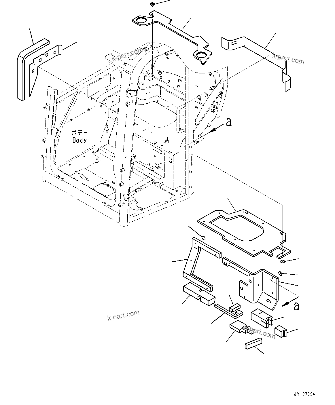 Komatsu parts book diagram for PC25MR-5 S/N 26001-UP: CAB, FLOOR, UNDER SHEET(#26001-)