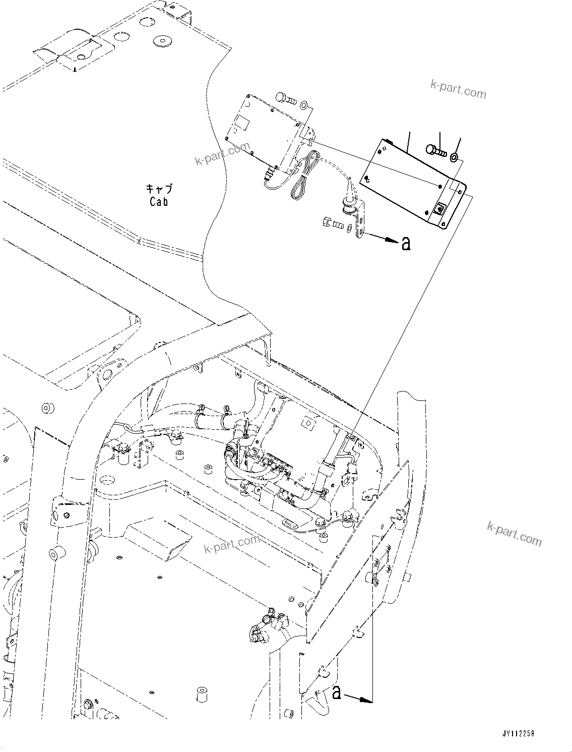 Komatsu parts book diagram for PC25MR-5 S/N 26001-UP: CAB, KOMTRAX CONTROLLER RELATED PARTS(#26001-)