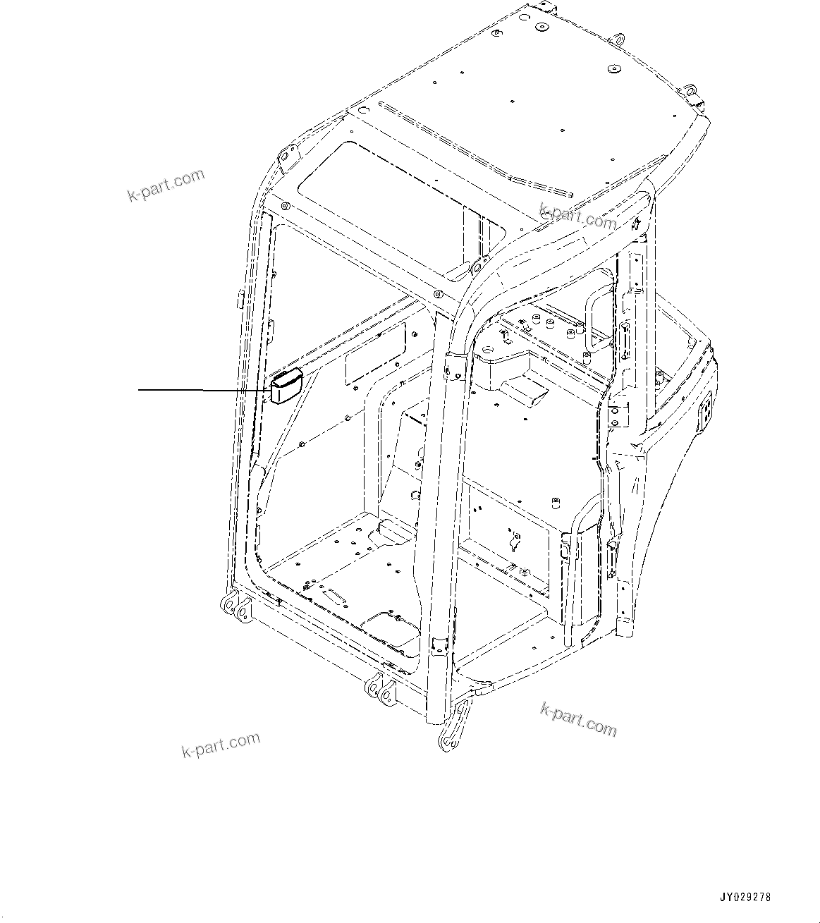 Komatsu parts book diagram for PC25MR-5 S/N 26001-UP: ASHTRAY, (#25001-)