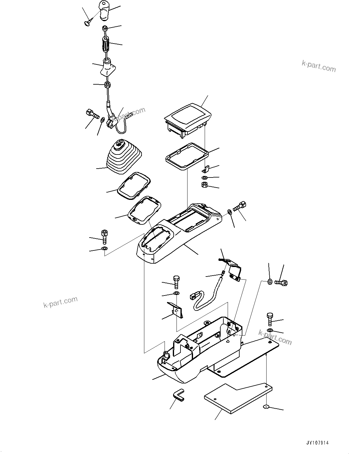 Komatsu parts book diagram for PC25MR-5 S/N 26001-UP: FLOOR FRAME, FLOOR, CONSOLE, R.H.(#26001-)