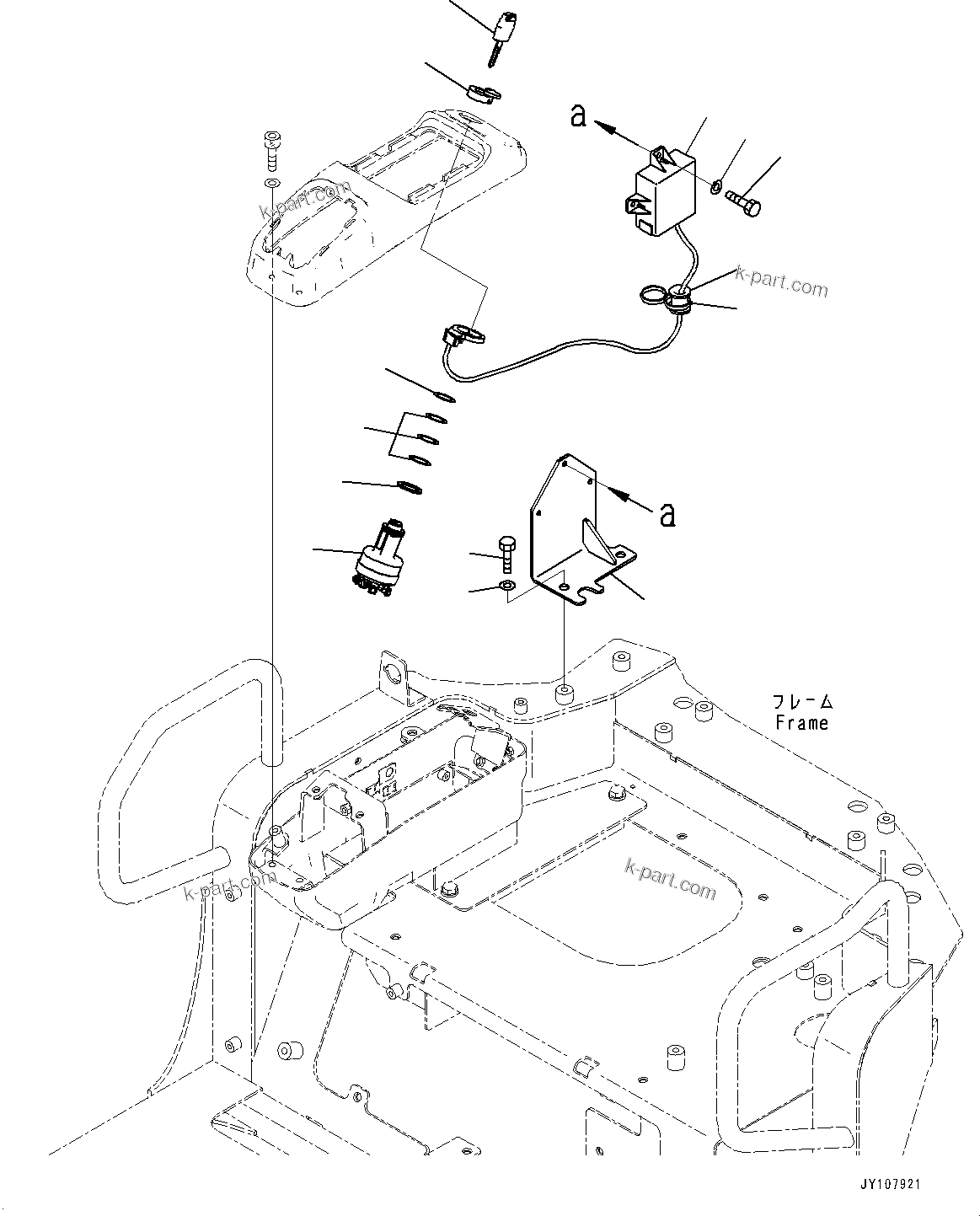 Komatsu parts book diagram for PC25MR-5 S/N 26001-UP: FLOOR FRAME, SWITCH AND ID KEY(#26001-)
