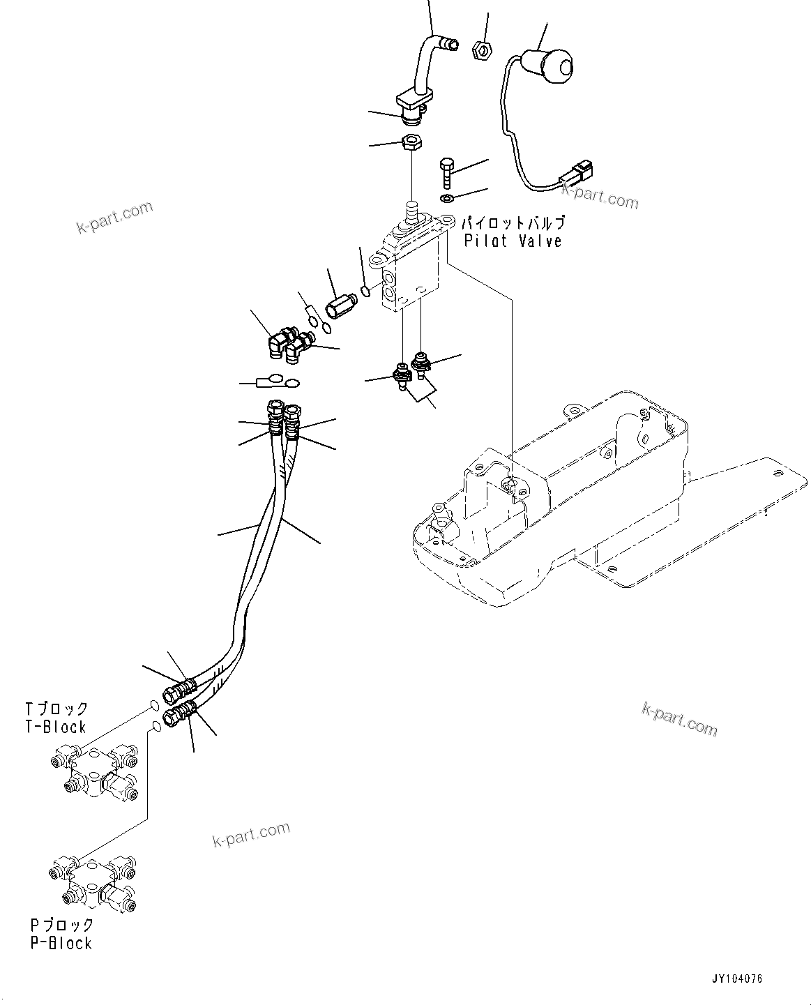 Komatsu parts book diagram for PC25MR-5 S/N 26001-UP: FLOOR FRAME, BLADE CONTROL LEVER(#26001-)