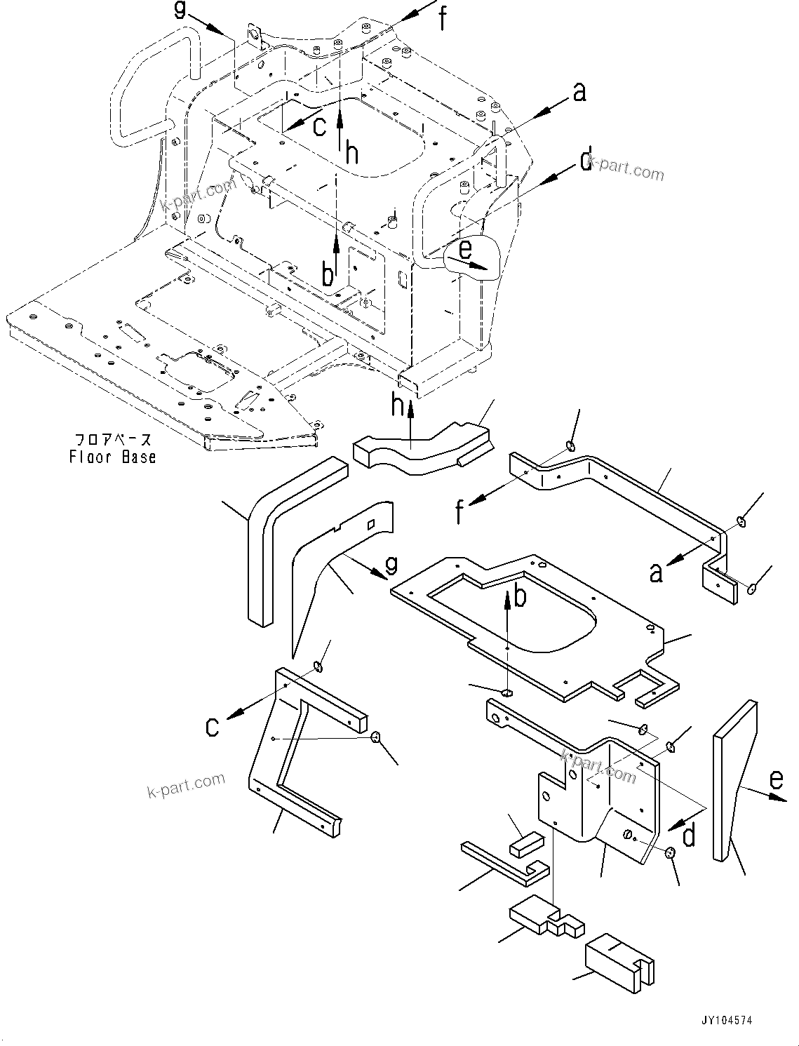 Komatsu parts book diagram for PC25MR-5 S/N 26001-UP: FLOOR FRAME, FLOOR, UNDER SHEET(#26001-)