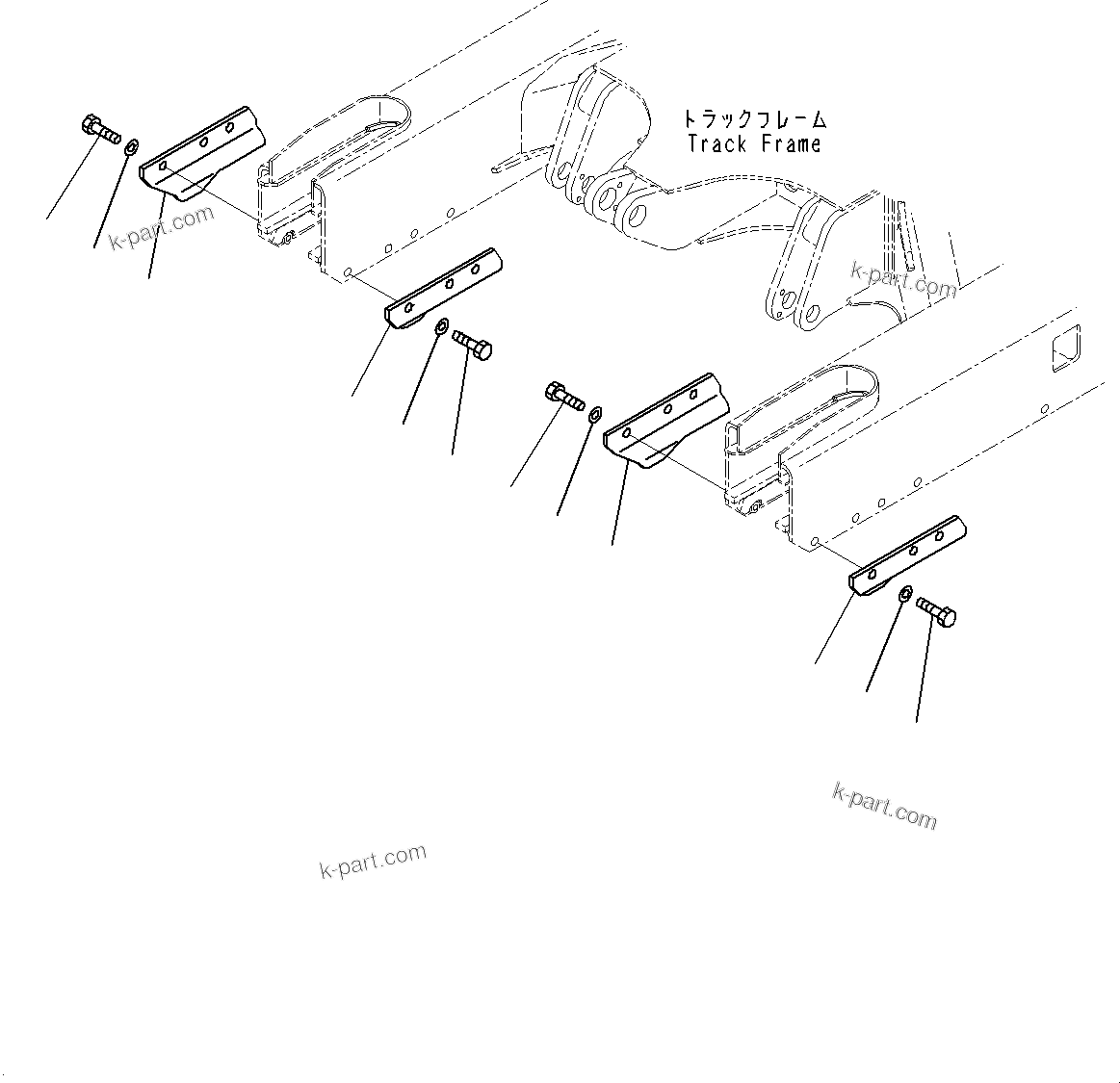 Komatsu parts book diagram for PC25MR-5 S/N 26001-UP: TRACK SHOE ASSEMBLY, TRACK GUARD(#25001-)