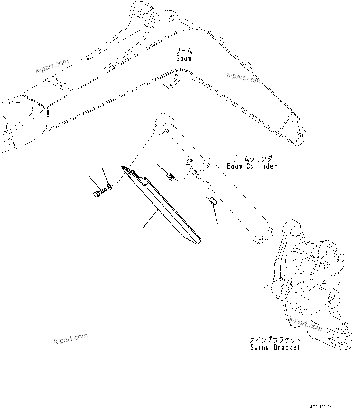 Komatsu parts book diagram for PC25MR-5 S/N 26001-UP: BOOM CYLINDER, BOOM CYLINDER COVER(#25001-)
