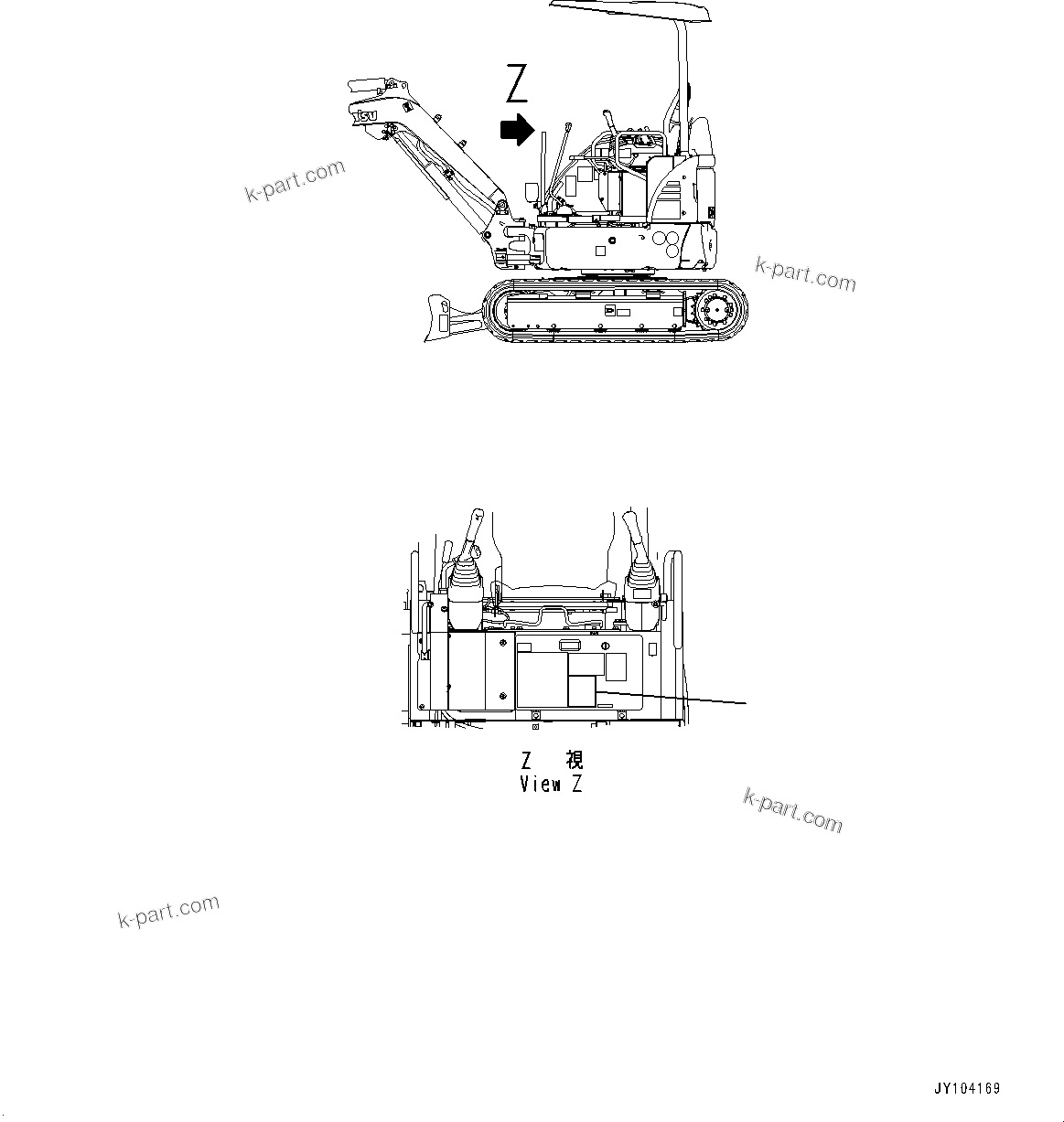 Komatsu parts book diagram for PC25MR-5 S/N 26001-UP: INDICATE STRUCTURAL STANDARD PLATE, (1115MM ARM, WITH ADDITIONAL COUNTERWEIGHT)(#26001-)