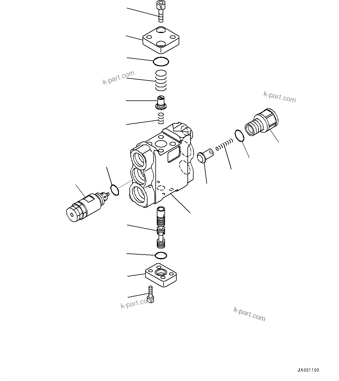 Komatsu parts book diagram for PC25MR-5 S/N 26001-UP: ARM CRANE UNIT, ANTI-DROP VALVE (2/2)(#26001-)