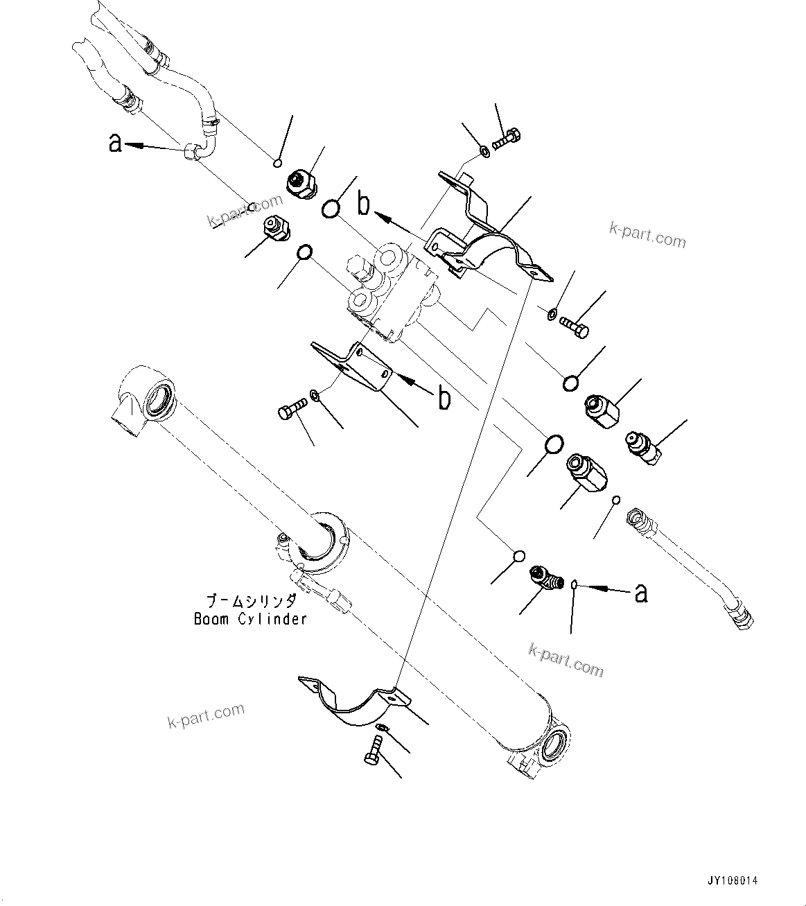 Komatsu parts book diagram for PC25MR-5 S/N 26001-UP: ARM CRANE UNIT, CONNECTING PARTS, BOOM ANTI-DROP VALVE(#26001-)
