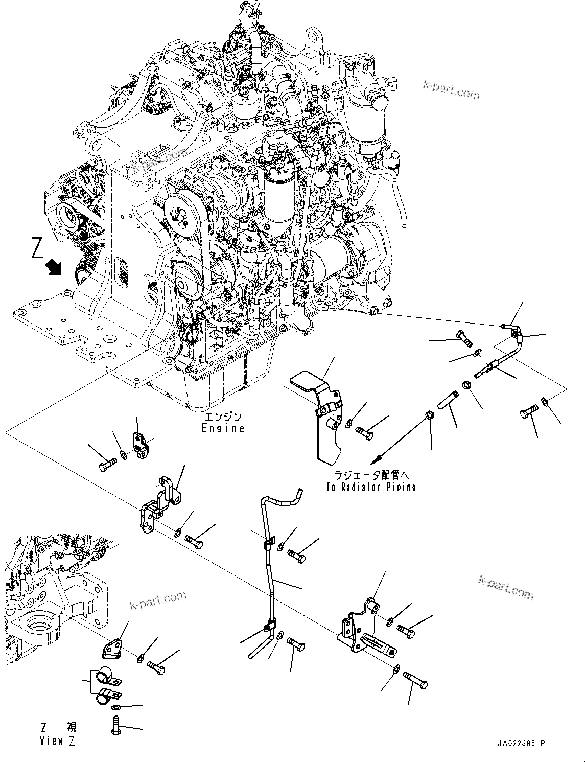 Komatsu parts book diagram for D39PXI-24 S/N 110001-UP: GUARD, (#95001-)