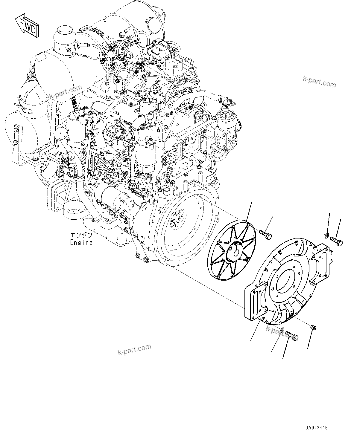 Komatsu parts book diagram for D39PXI-24 S/N 110001-UP: DAMPER, (#95001-)