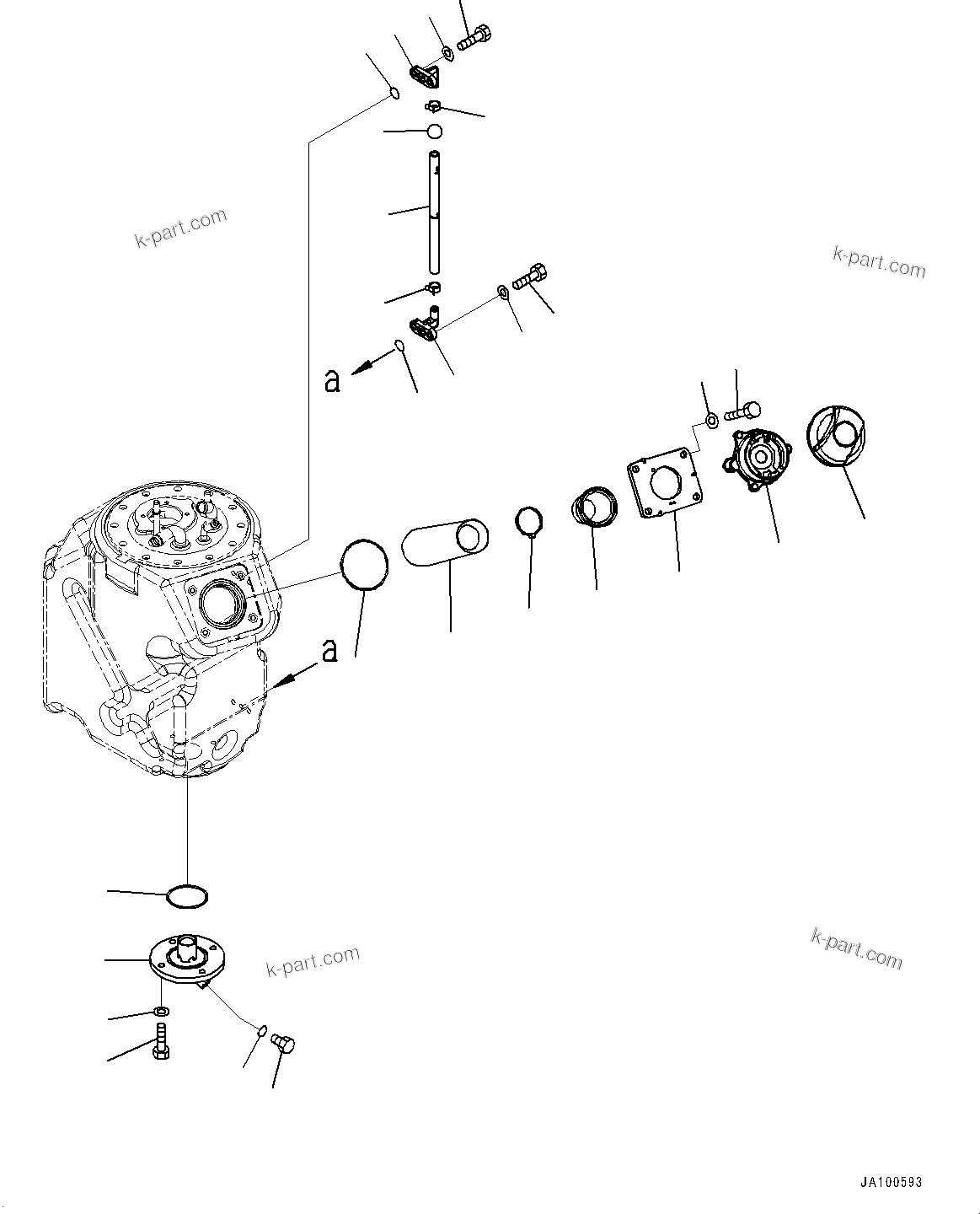 Komatsu parts book diagram for D39PXI-24 S/N 110001-UP: DEF TANK, CAP(#95001-96814)