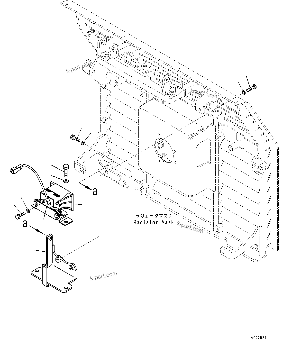 Komatsu parts book diagram for D39PXI-24 S/N 110001-UP: BACKUP ALARM, (#95001-)