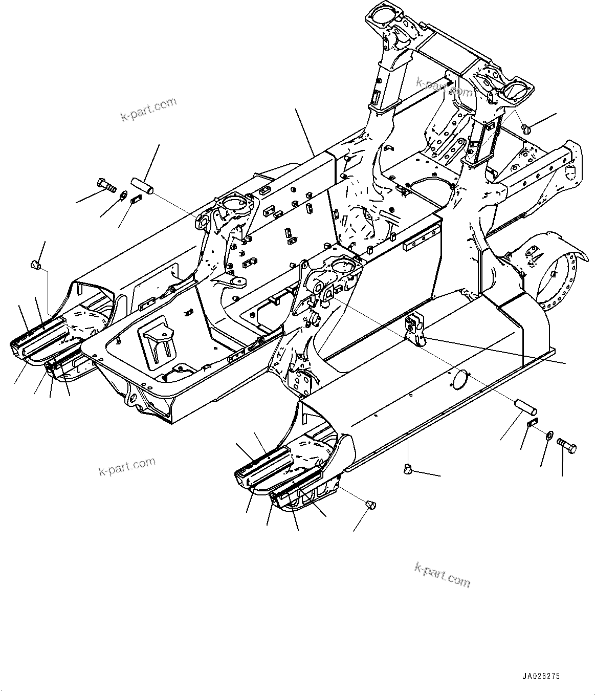 Komatsu parts book diagram for D39PXI-24 S/N 110001-UP: MAIN FRAME, (#95474-)