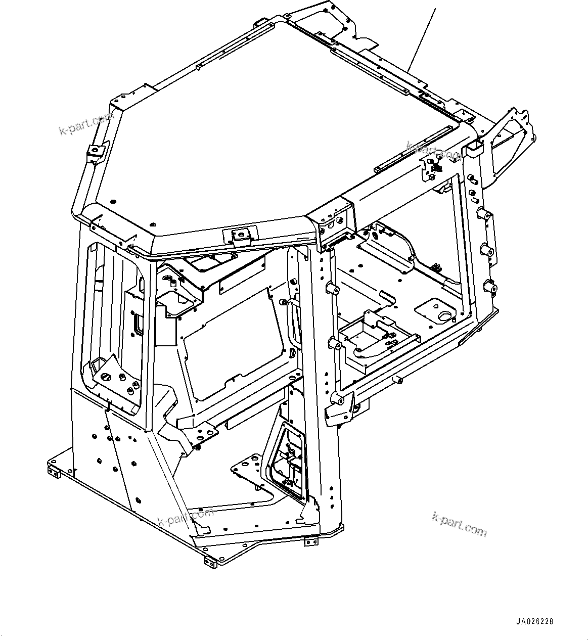 Komatsu parts book diagram for D39PXI-24 S/N 110001-UP: CAB, BODY(#100001-)