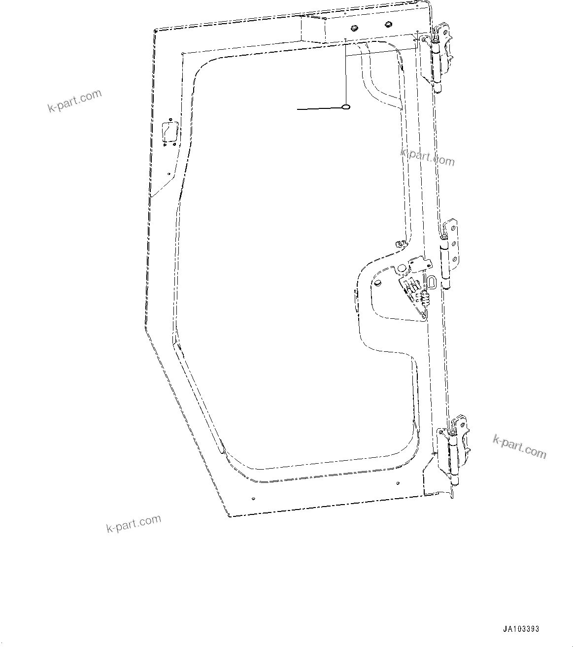 Komatsu parts book diagram for D39PXI-24 S/N 110001-UP: CAB, PLATE (1/2)(#100001-)