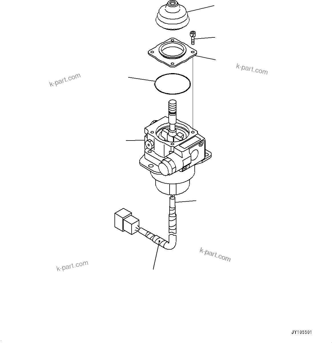 Komatsu parts book diagram for D39PXI-24 S/N 110001-UP: CAB, ELECTRIC LEVER (1/2)(#100001-)