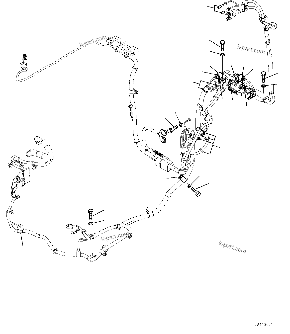 Komatsu parts book diagram for D39PXI-24 S/N 110001-UP: CAB ELECTRICAL UNIT, CABLE(#100408-101472)