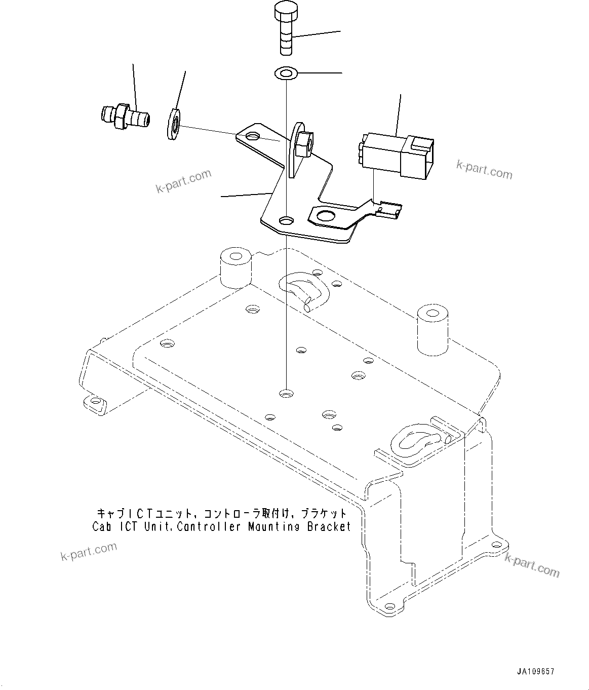 Komatsu parts book diagram for D39PXI-24 S/N 110001-UP: PARTS FOR LESS TRANSCEIVER, (#100032-)