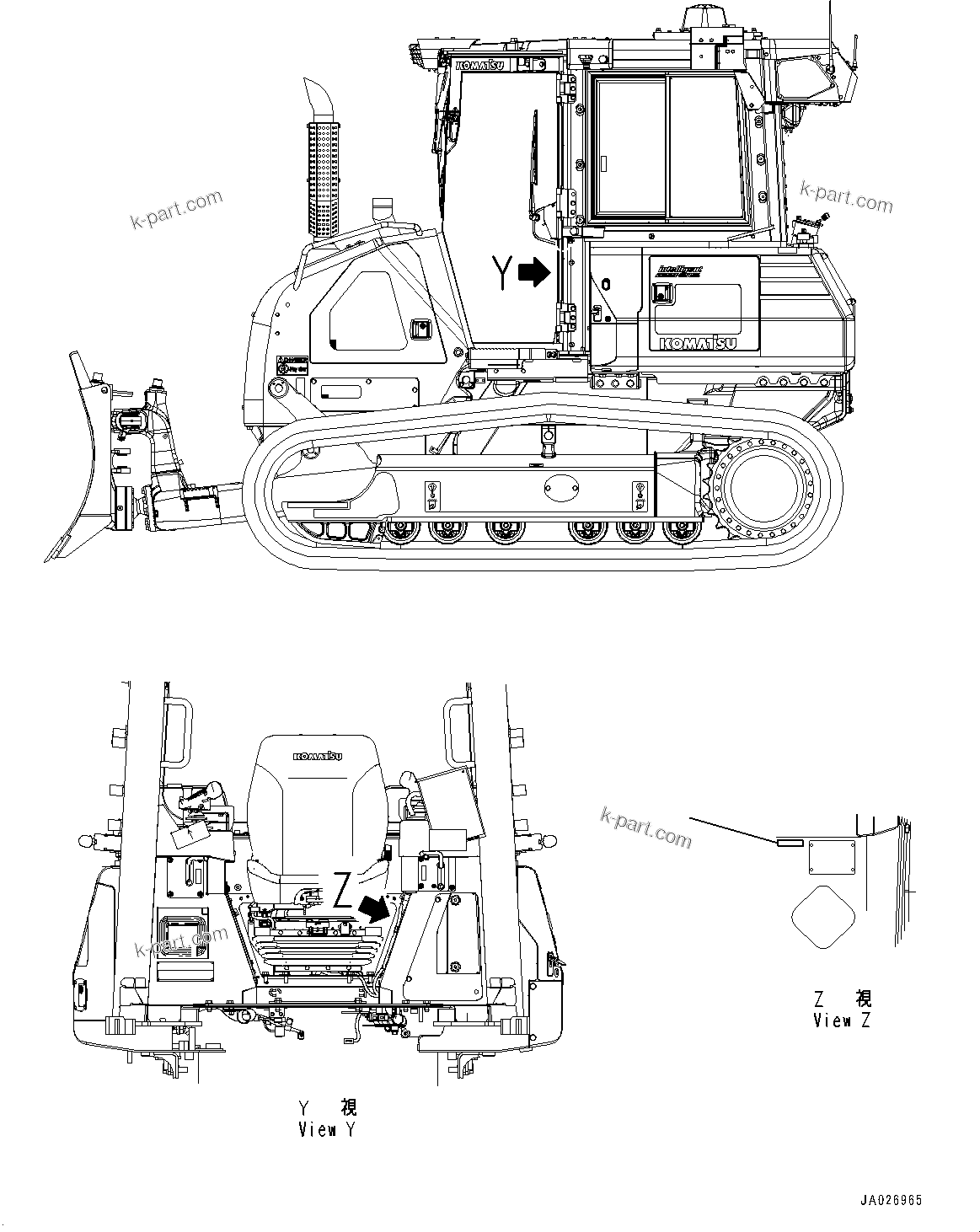 Komatsu parts book diagram for D39PXI-24 S/N 110001-UP: ELECTRO-MAGNETIC COMPATIBILITY PLATE, (#95001-)