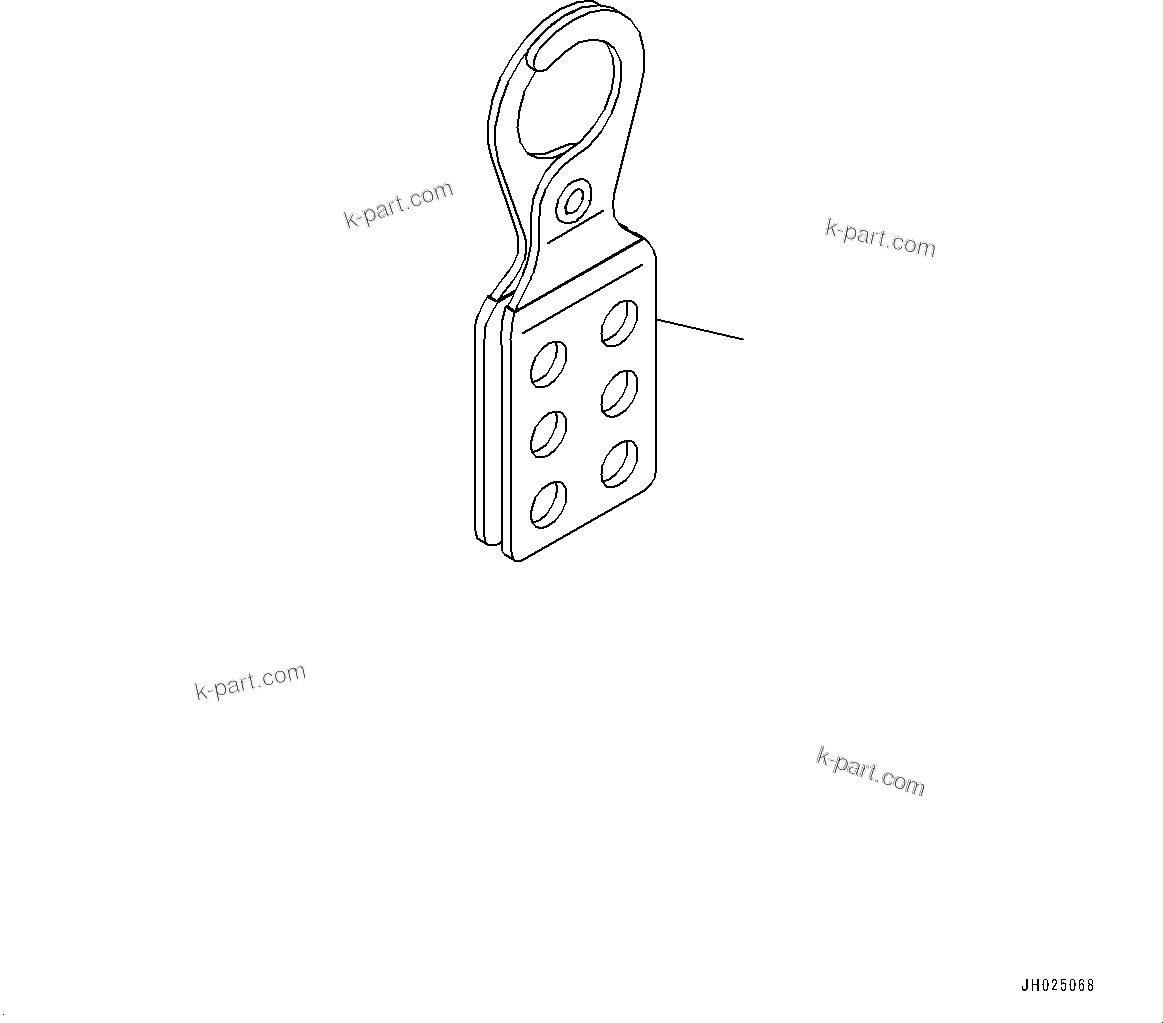 Komatsu parts book diagram for D39PXI-24 S/N 110001-UP: LOCK OUT HASP, (#100001-)