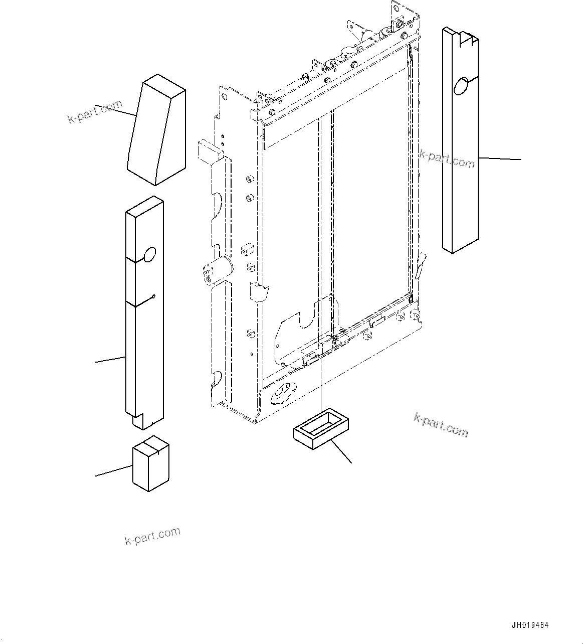 Komatsu parts book diagram for PC170LC-11 S/N 37001-UP: COOLING SYSTEM, SHEET(#36307-)
