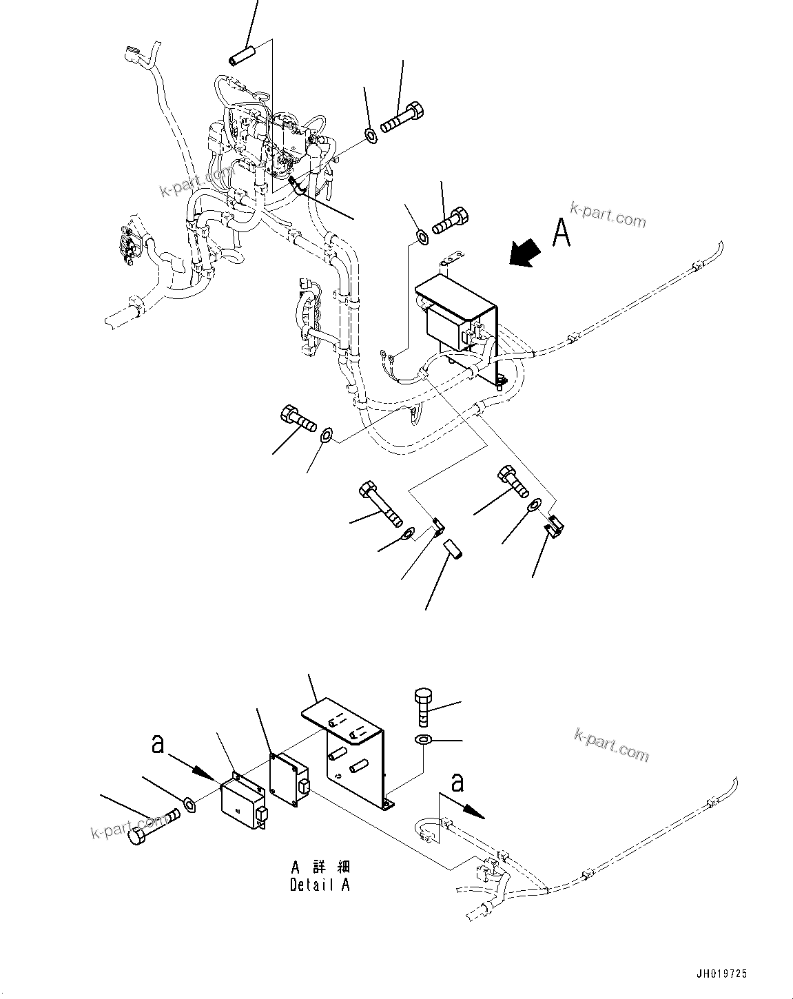 Komatsu parts book diagram for PC170LC-11 S/N 37001-UP: ELECTRIC WIRING HARNESS, MAIN WIRING HARNESS CLAMP (2/3)(#35001-)