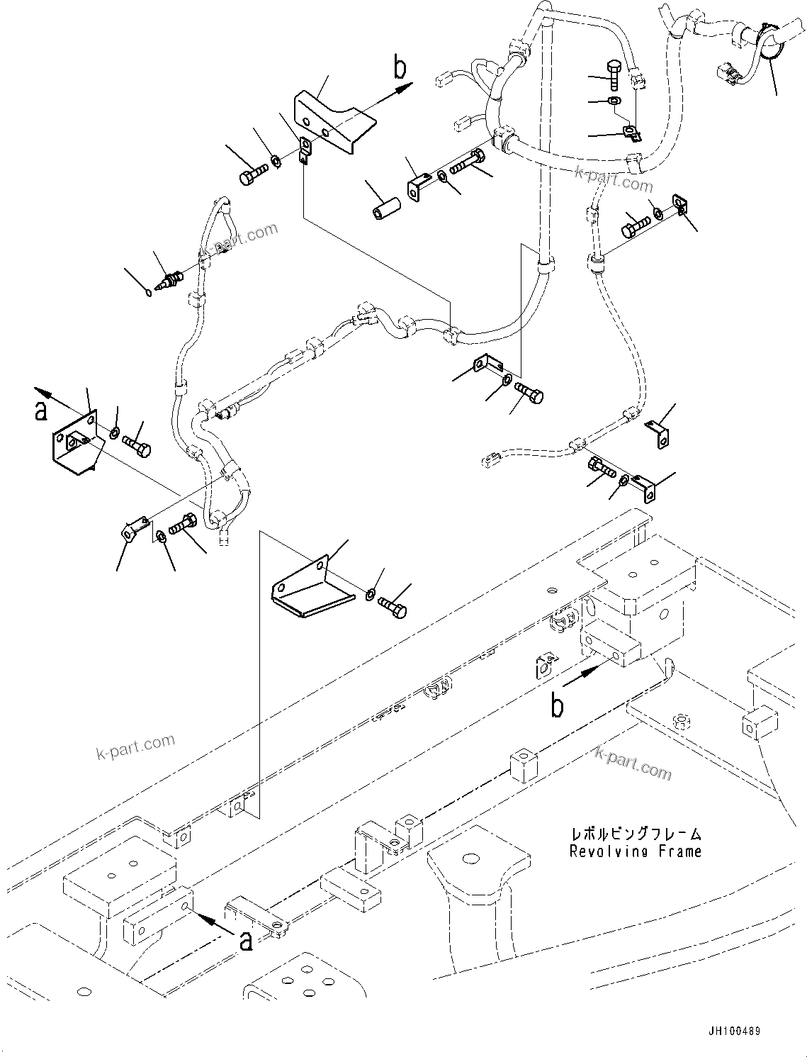 Komatsu parts book diagram for PC170LC-11 S/N 37001-UP: ELECTRIC WIRING HARNESS, ENGINE WIRING HARNESS (2/2)(#35016-)