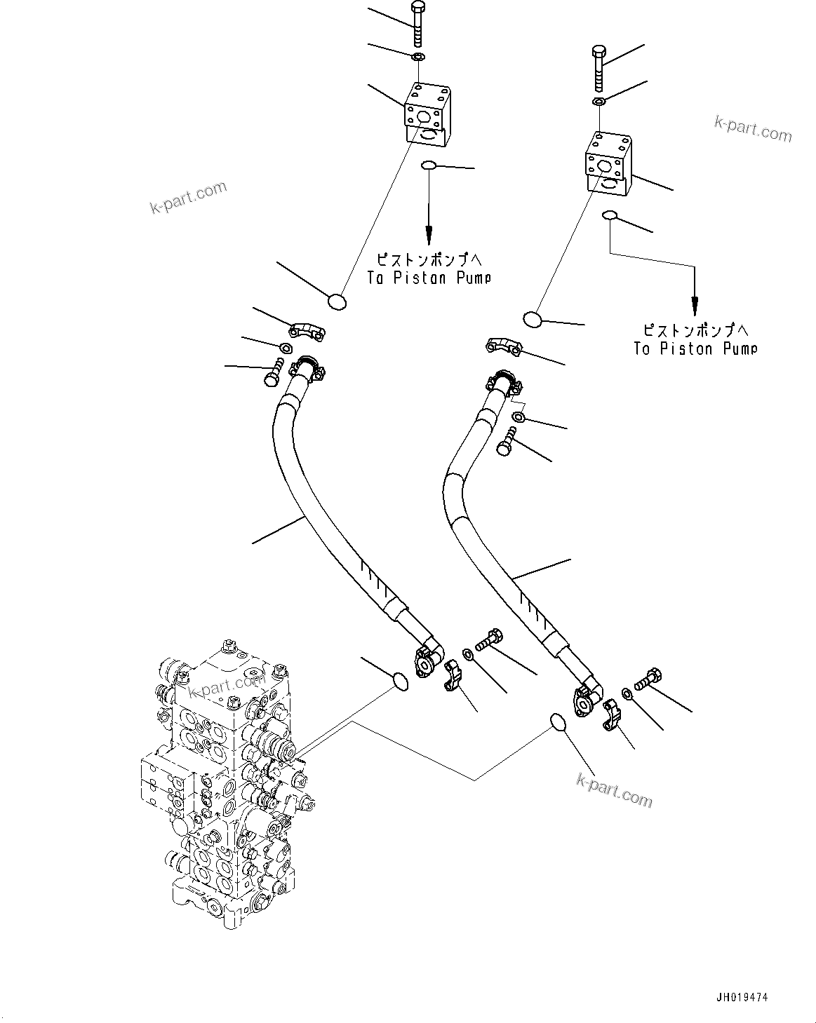 Komatsu parts book diagram for PC170LC-11 S/N 37001-UP: DELIVERY PIPING, (#35001-)