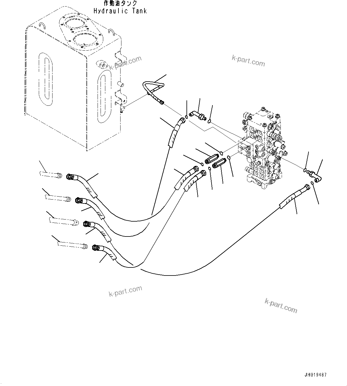 Komatsu parts book diagram for PC170LC-11 S/N 37001-UP: ARM AND BUCKET PIPING, (#35001-)
