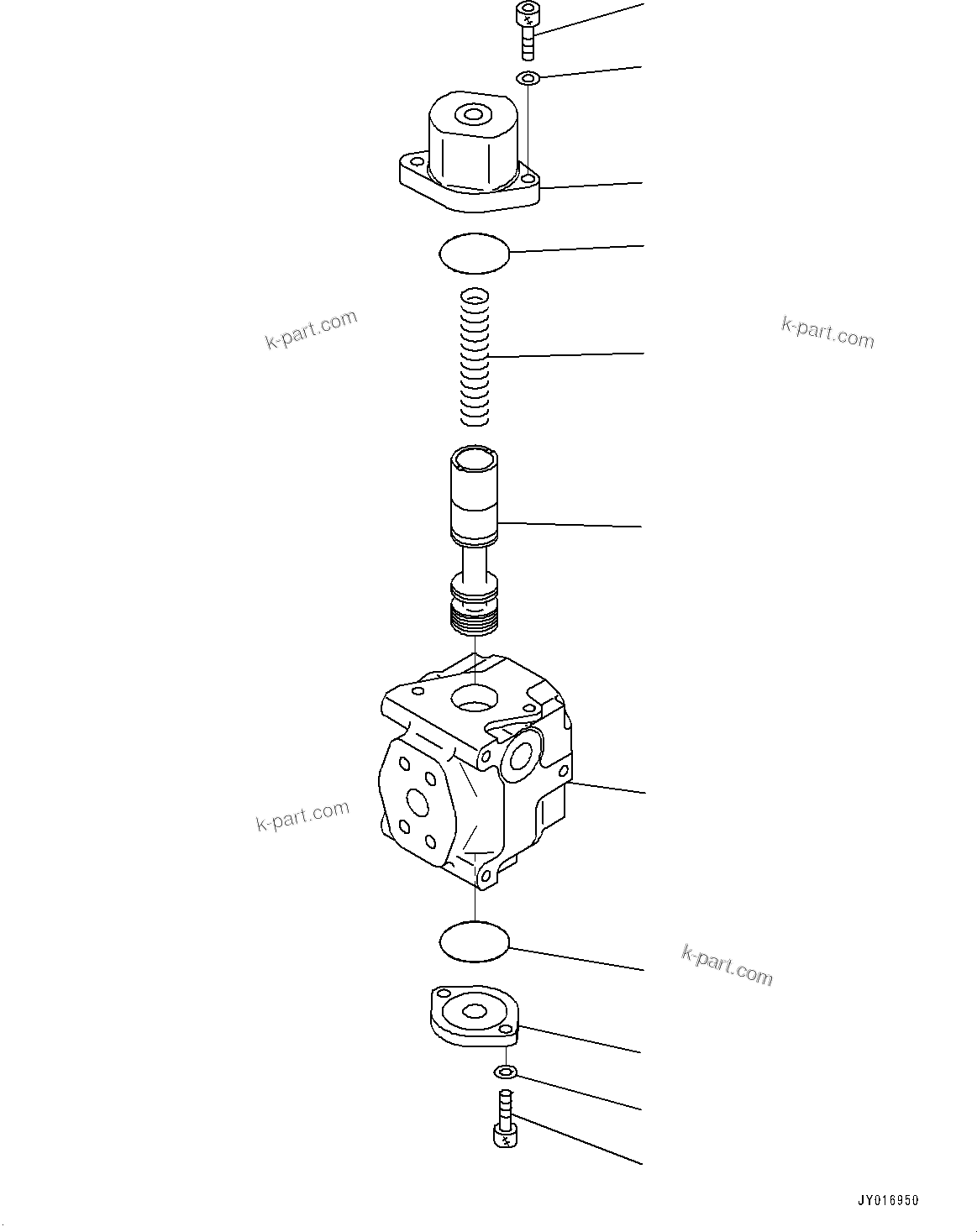 Komatsu parts book diagram for PC170LC-11 S/N 37001-UP: ATTACHMENT PIPING, SELECTOR VALVE(#37001-)