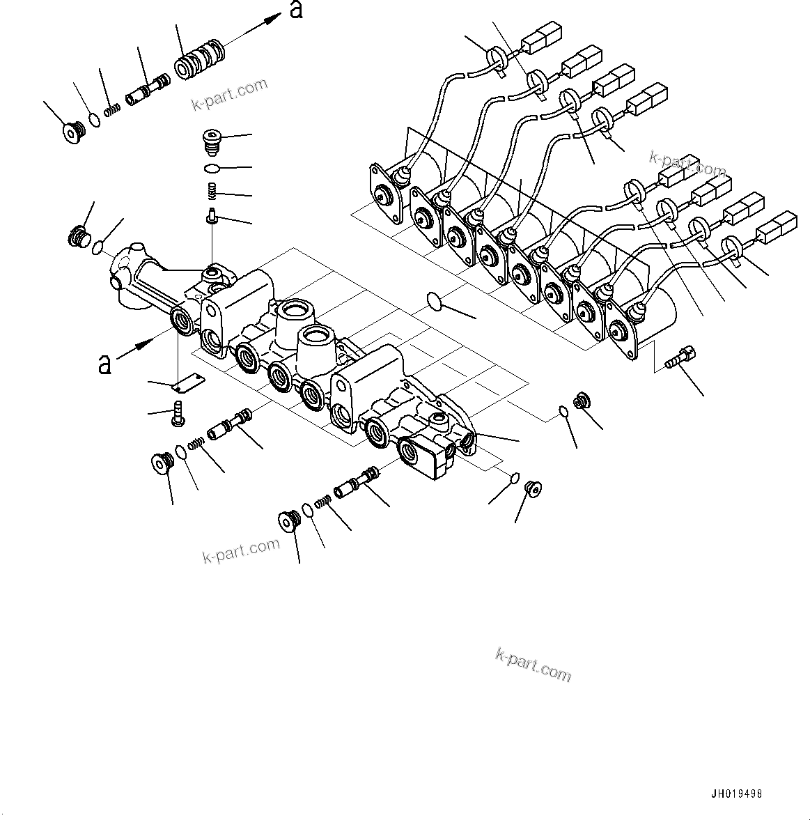 Komatsu parts book diagram for PC170LC-11 S/N 37001-UP: SOLENOID VALVE, INNER PARTS(#37001-)