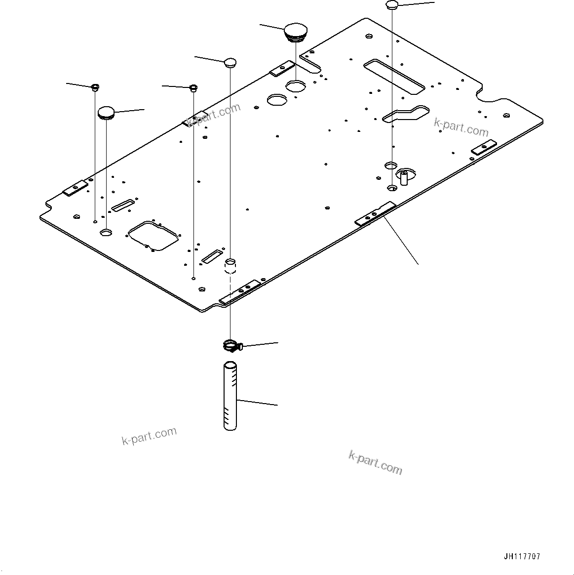 Komatsu parts book diagram for PC170LC-11 S/N 37001-UP: CAB, FLOOR, FRAME(#36791-)